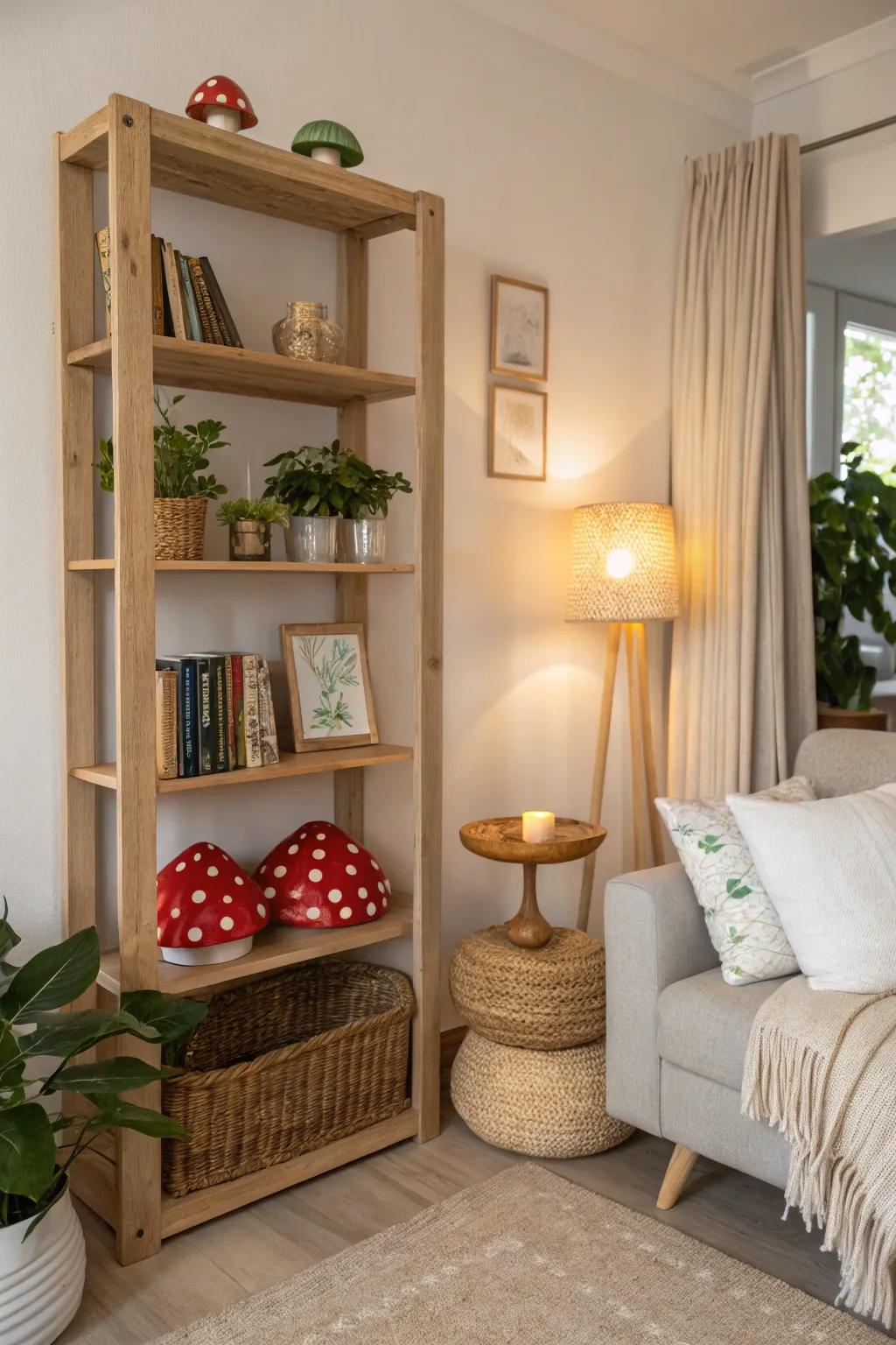 Add a dash of magic with whimsical mushroom decorations that bring fairy tales to life.