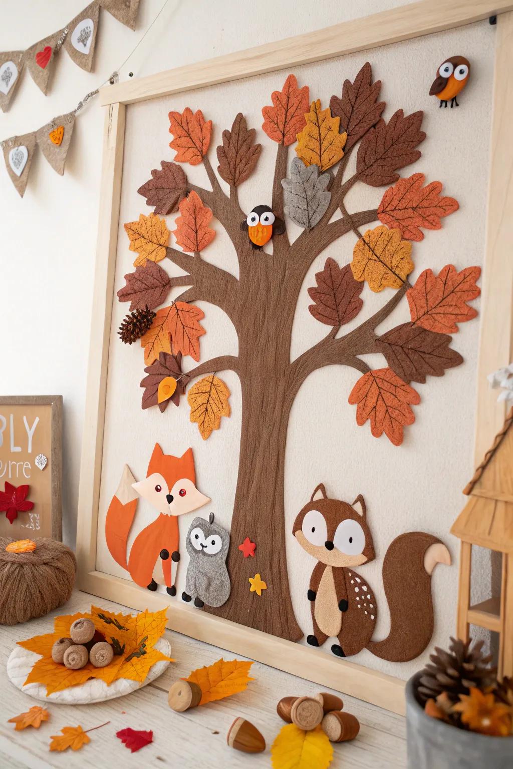 A woodland wonderland comes to life with playful forest creatures. 🦉🍁 #WoodlandCreatures #NatureInspiration