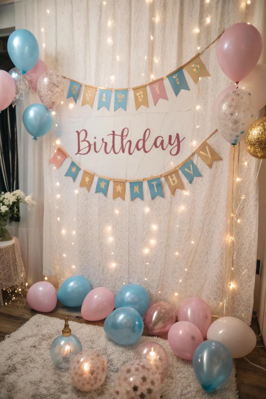 Celebrate your little one with a personalized banner that adds a heartfelt touch to the decor.