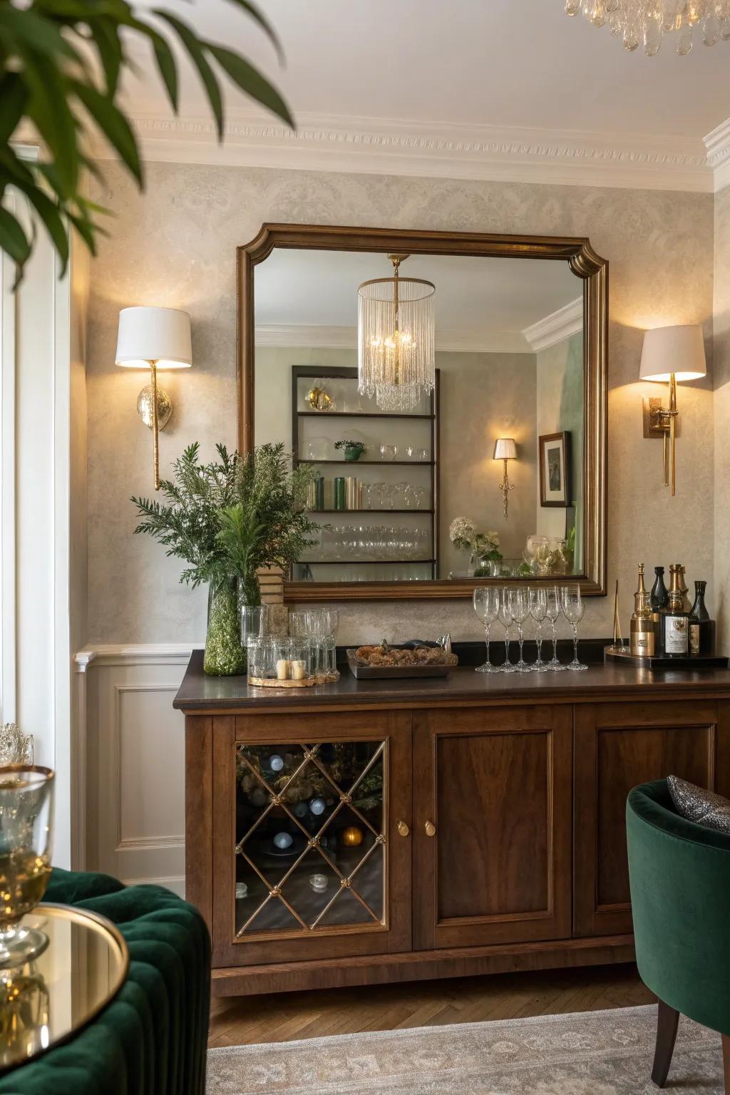 Optimize small spaces with a compact bar design that doesn't skimp on style.