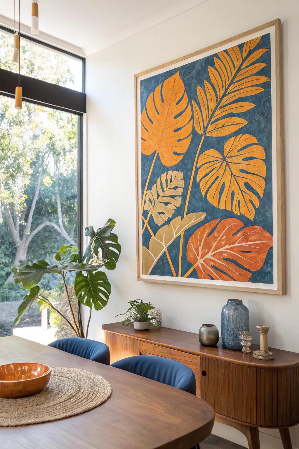 Capture the beauty of nature through abstract art that brings a refreshing touch to your home.