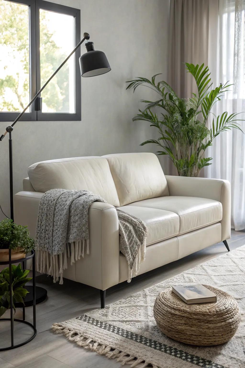 Embrace simplicity with a minimalist sofa that brings elegance to any space.