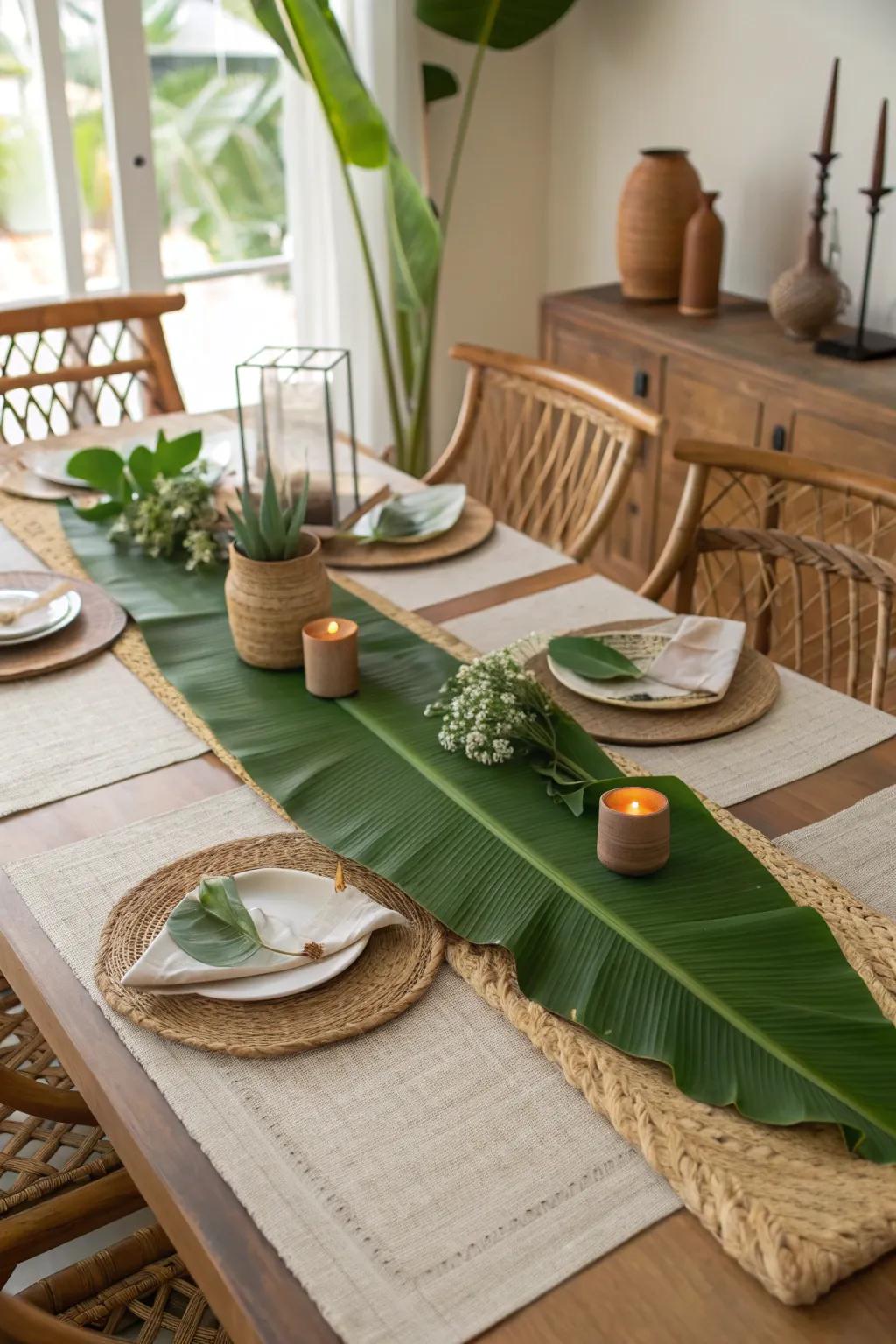 Banana leaves add a natural, festive touch to your Onam celebrations.