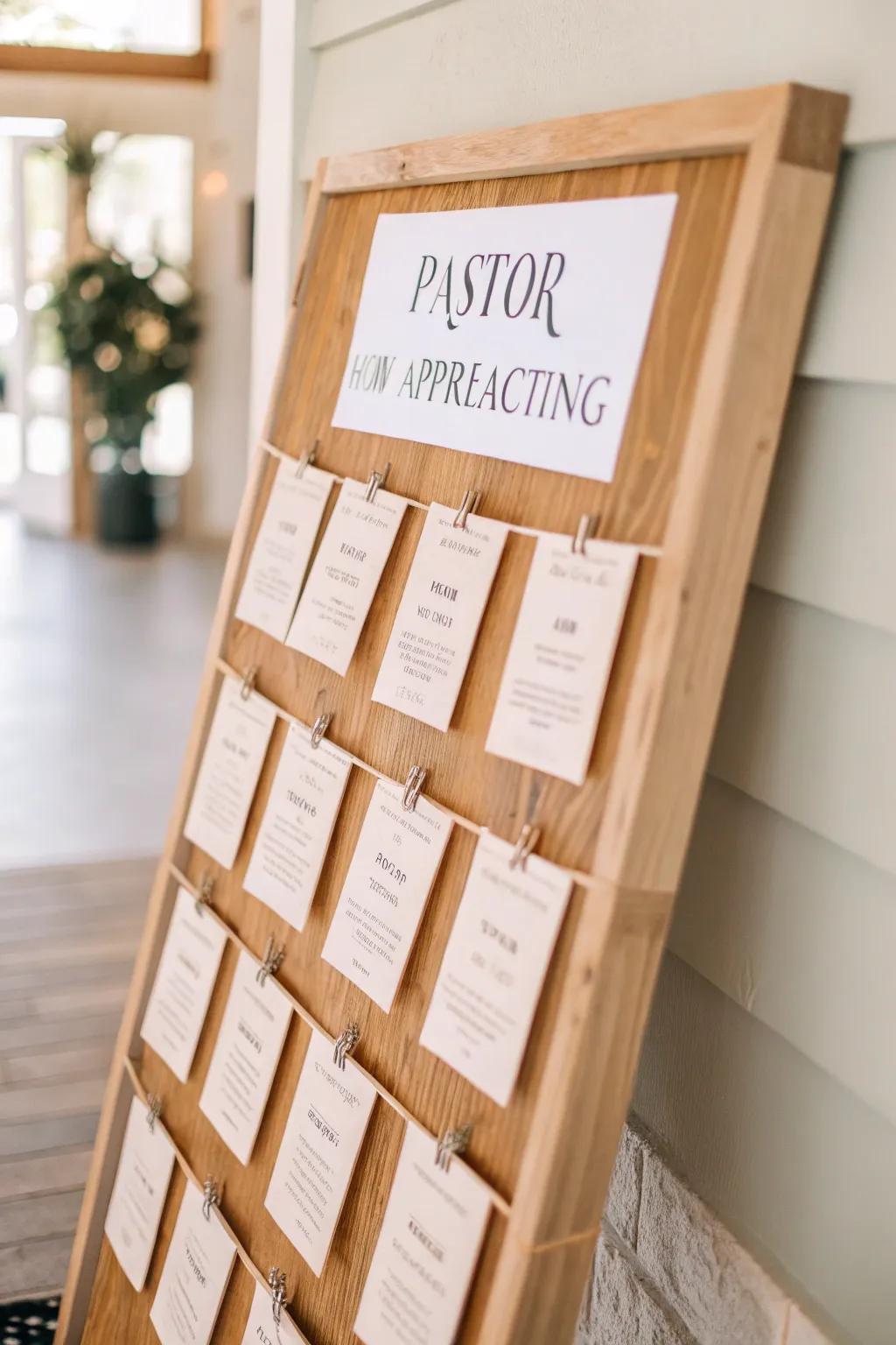 Let the notes of gratitude flow with a creative card display. #Gratitude #HandwrittenNotes