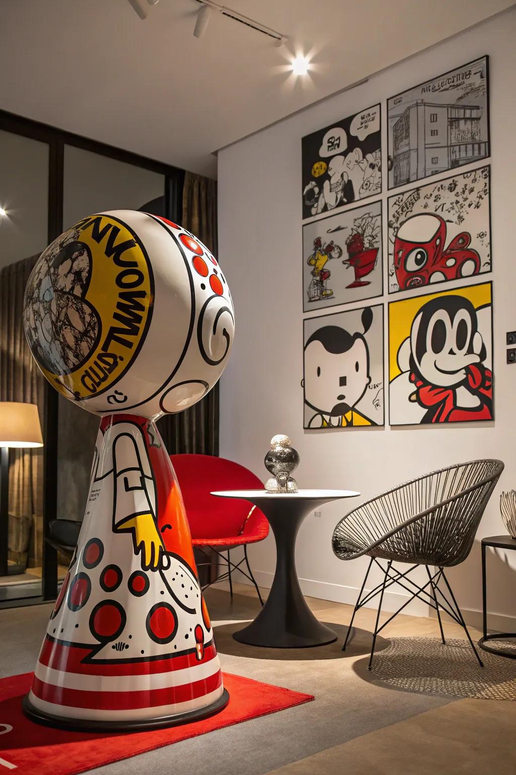 Transform your wall into a storytelling canvas with comic strip art.