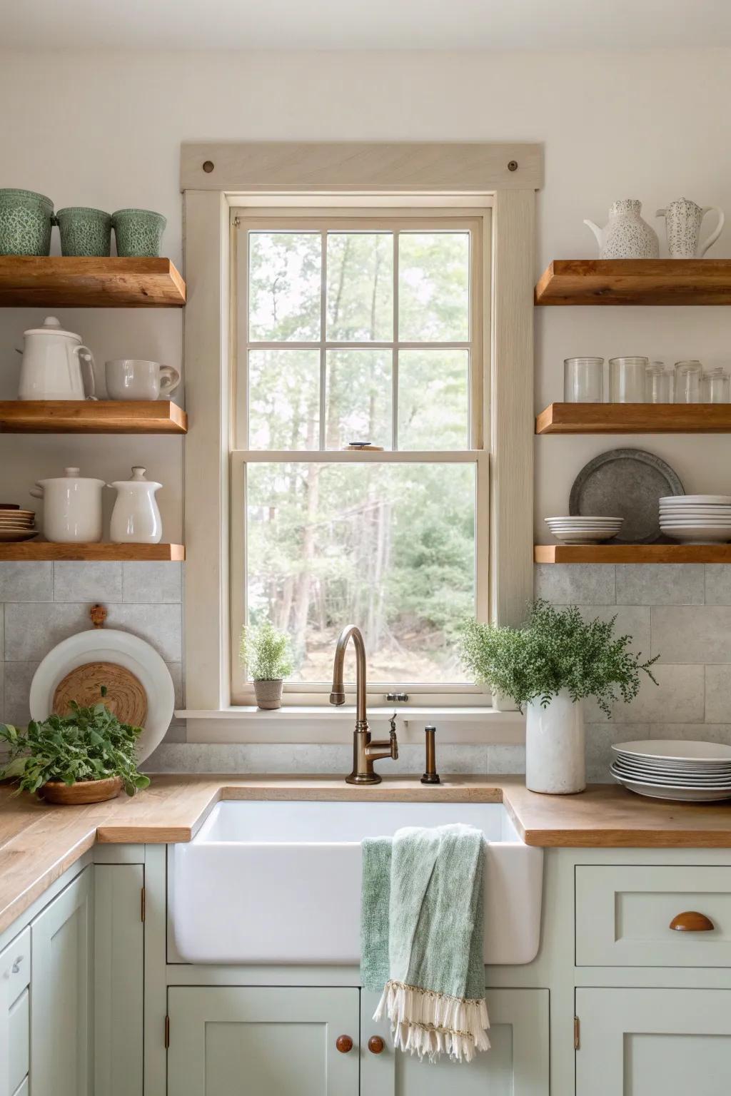Transform your window space with stylish shelves that combine beauty and utility.