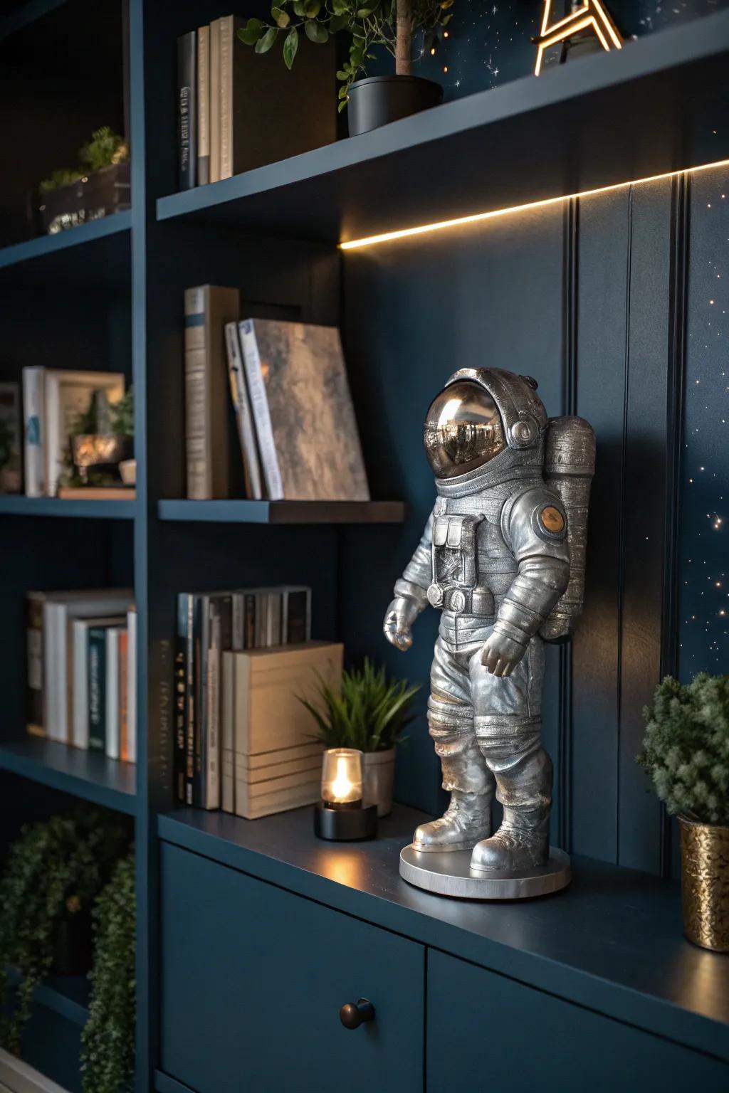 Explore the universe from the comfort of your home with charming astronaut figures.