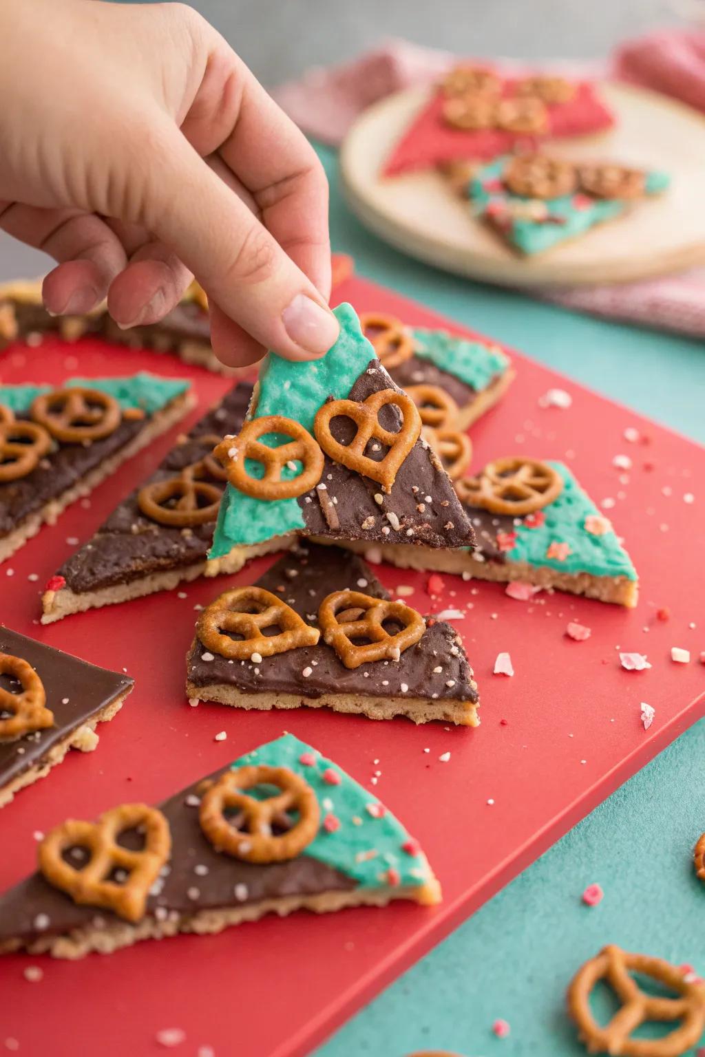 Achieve the perfect salty-sweet balance with pretzel-topped bark.