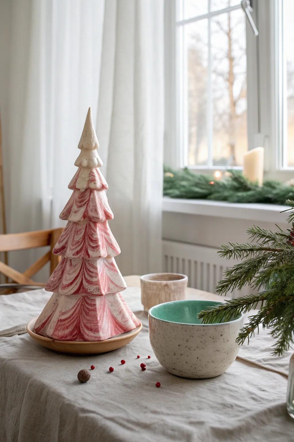 Discover the magic of color-mixing with shaving cream for a marbled Christmas tree. 🌈 #SensoryPlay #CreativeCrafts