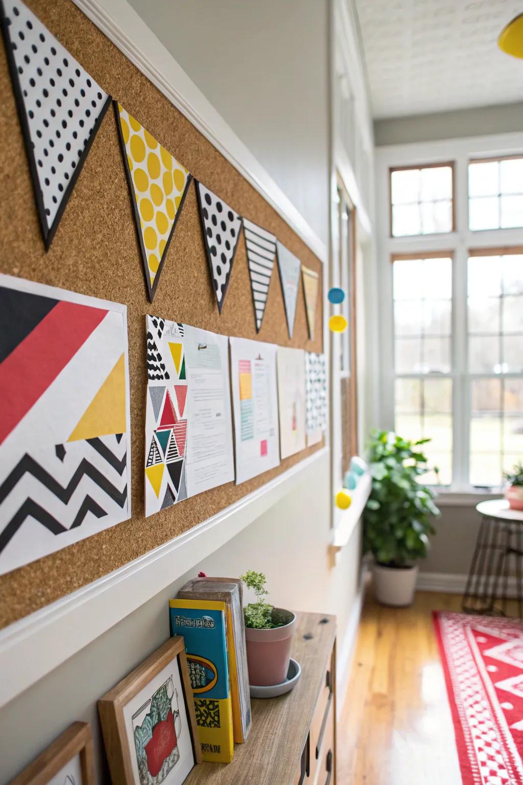 Make a statement with a bold geometric border.