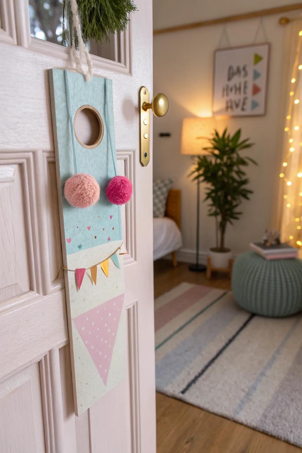 Engage your dorm mates with interactive door tags that invite play and curiosity.