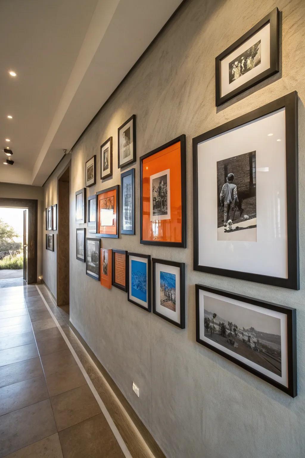 Embrace the elegance of monochrome for a sleek and sophisticated wall. 🖤 #MonochromeDecor #ModernHome #ChicDesign