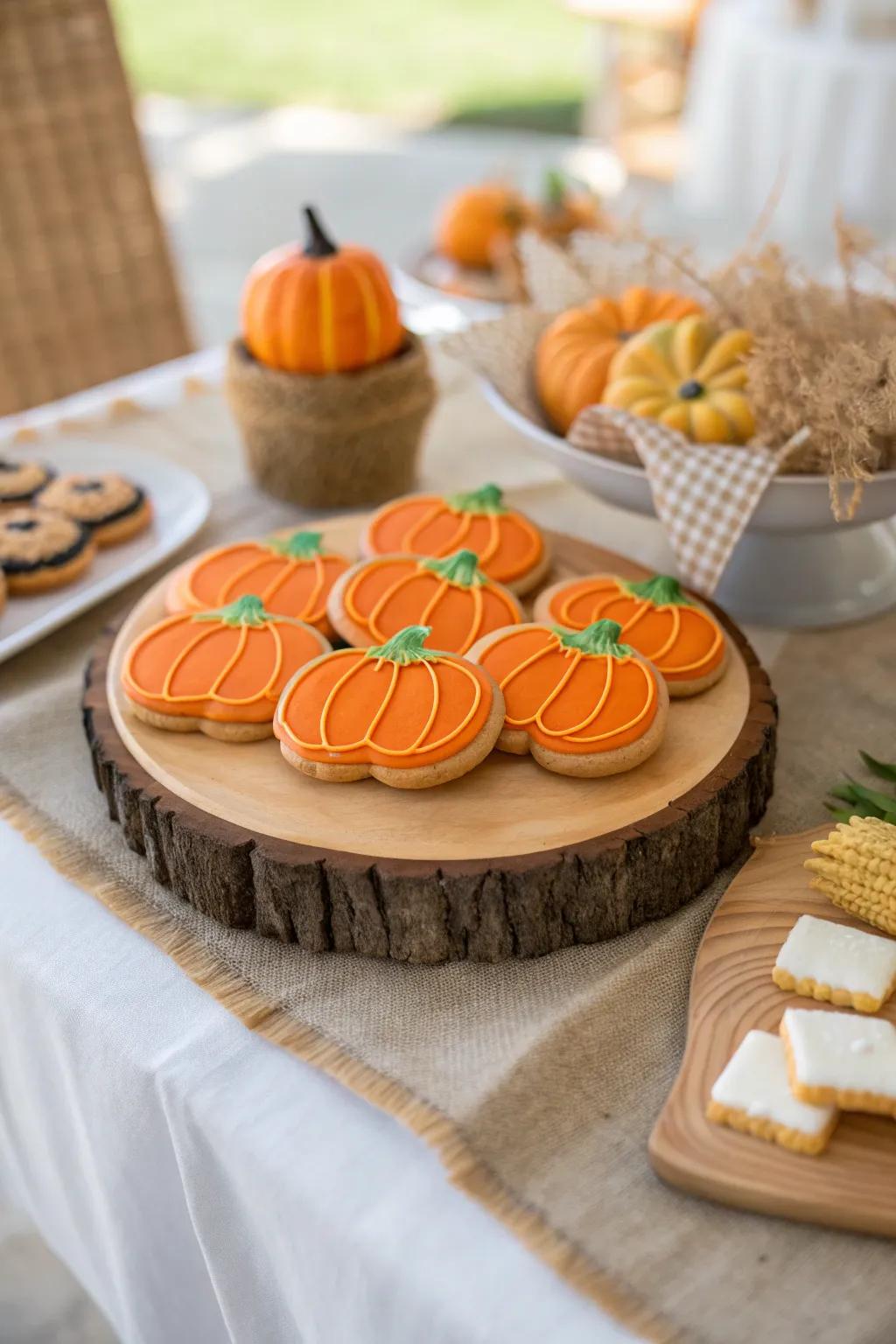 Bite into the season with pumpkin-shaped cookies that are as delightful as they are delicious.