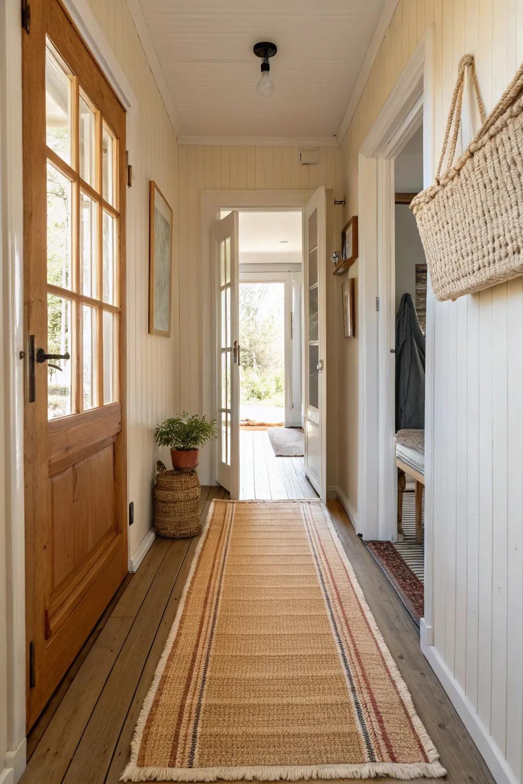 Welcome guests with a runner that starts right at the entry.