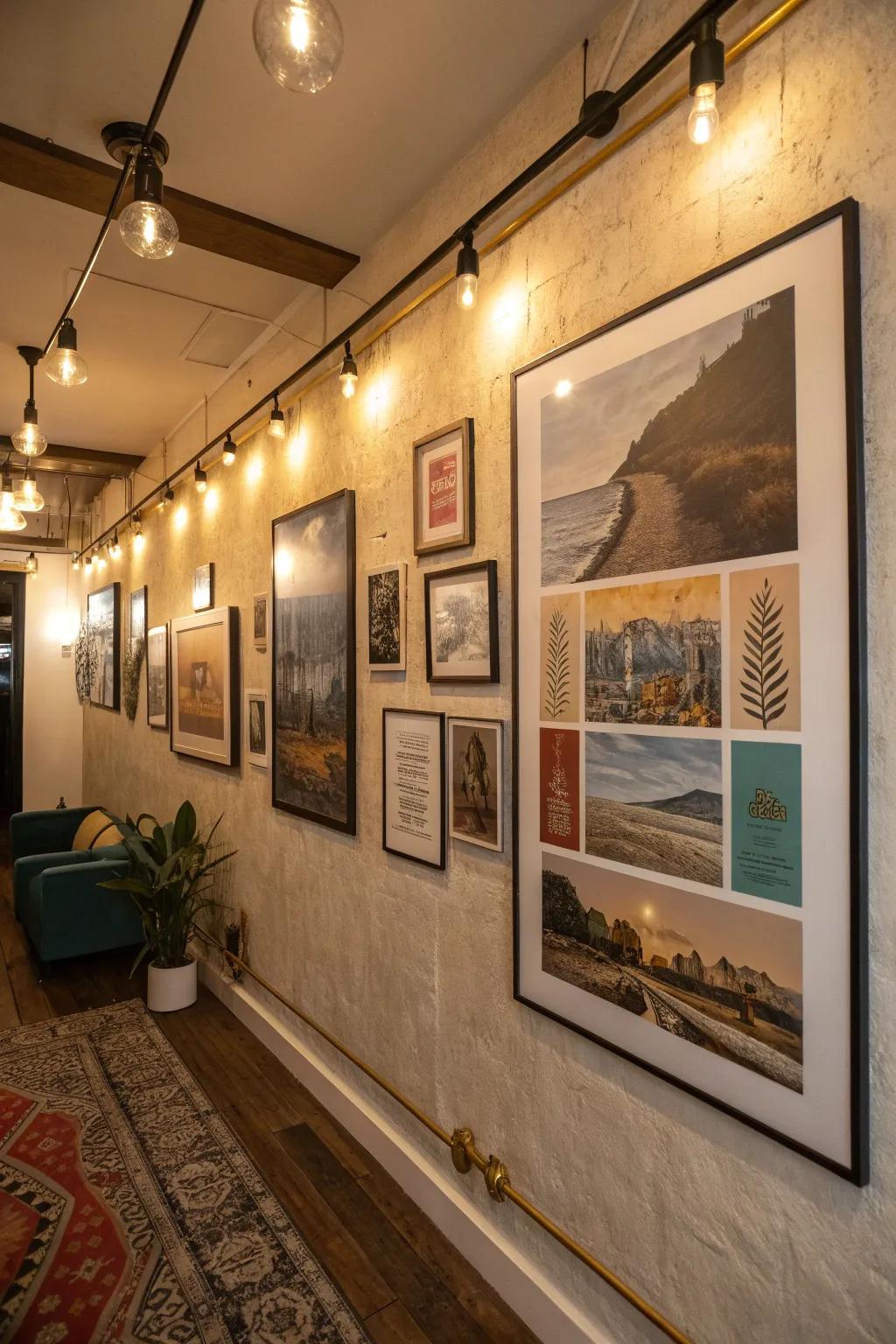 Turn a wall into a gallery with a captivating poster centerpiece.