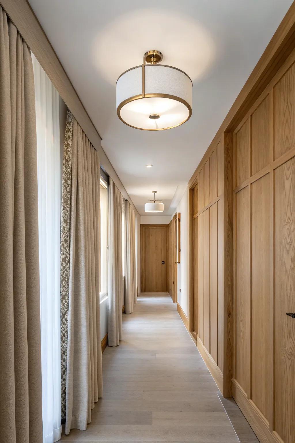 Semi-flush mounts add character and charm to any hallway or entryway.