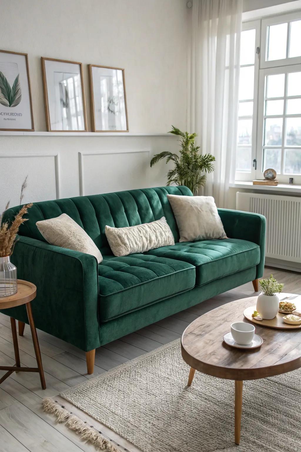 Wrap yourself in luxury with a velvet sofa that exudes elegance and style. 🌟 #VelvetLuxe #SofaStyle