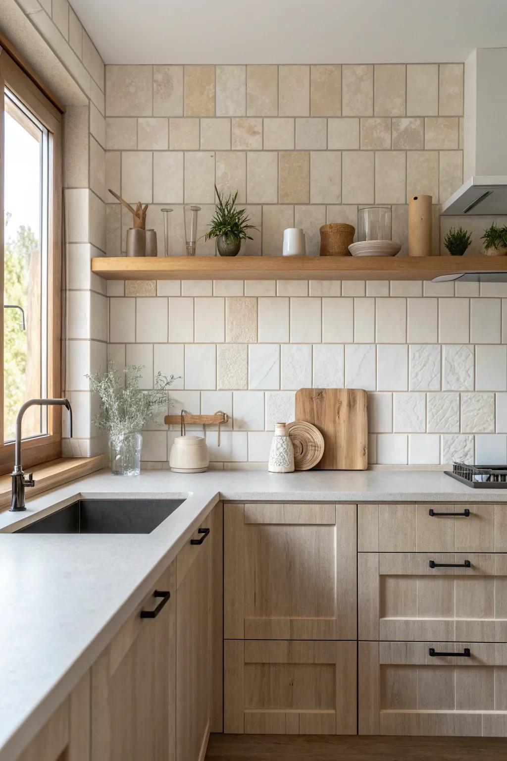 Groutless designs offer a seamless and modern aesthetic for a clutter-free kitchen.