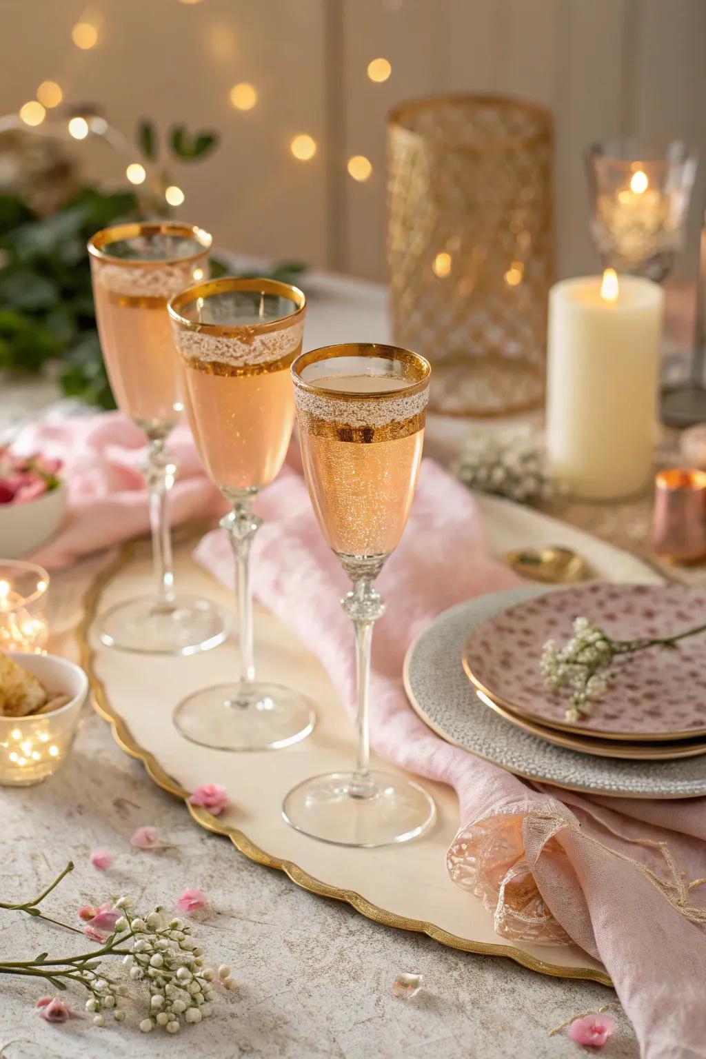 Toast to the New Year with the playful sophistication of champagne jelly flutes.