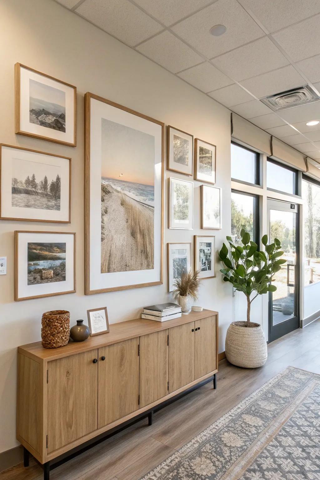 Create your personal narrative with a gallery wall that tells your story. 🖼️ #GalleryWall #PersonalizeYourSpace