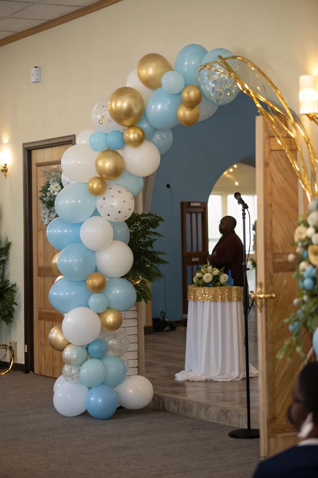 Elevate the atmosphere with a colorful balloon arch. 🎈 #Celebration #BalloonDecor