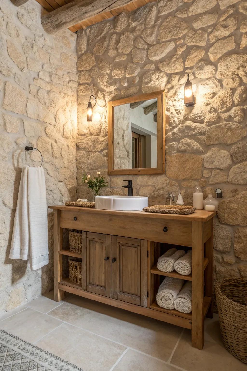 Bring depth to your space with textured walls that whisper rustic charm.