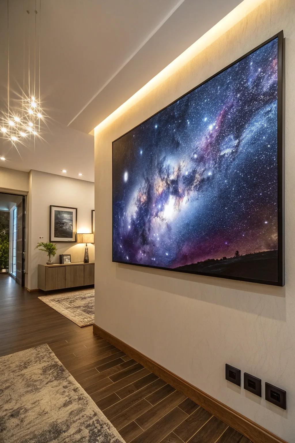 Bring the mesmerizing colors of the galaxy into your living space.