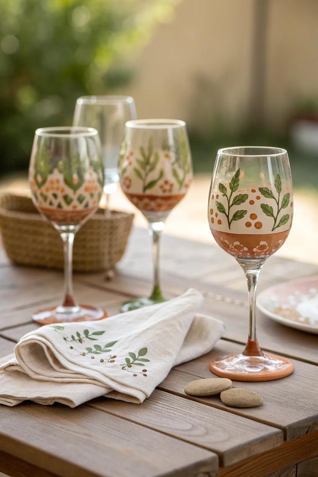 Make every sip special with personalized hand-painted wine glasses. ✨ #PersonalizedGifts #WineAndDesign #UniqueTouch