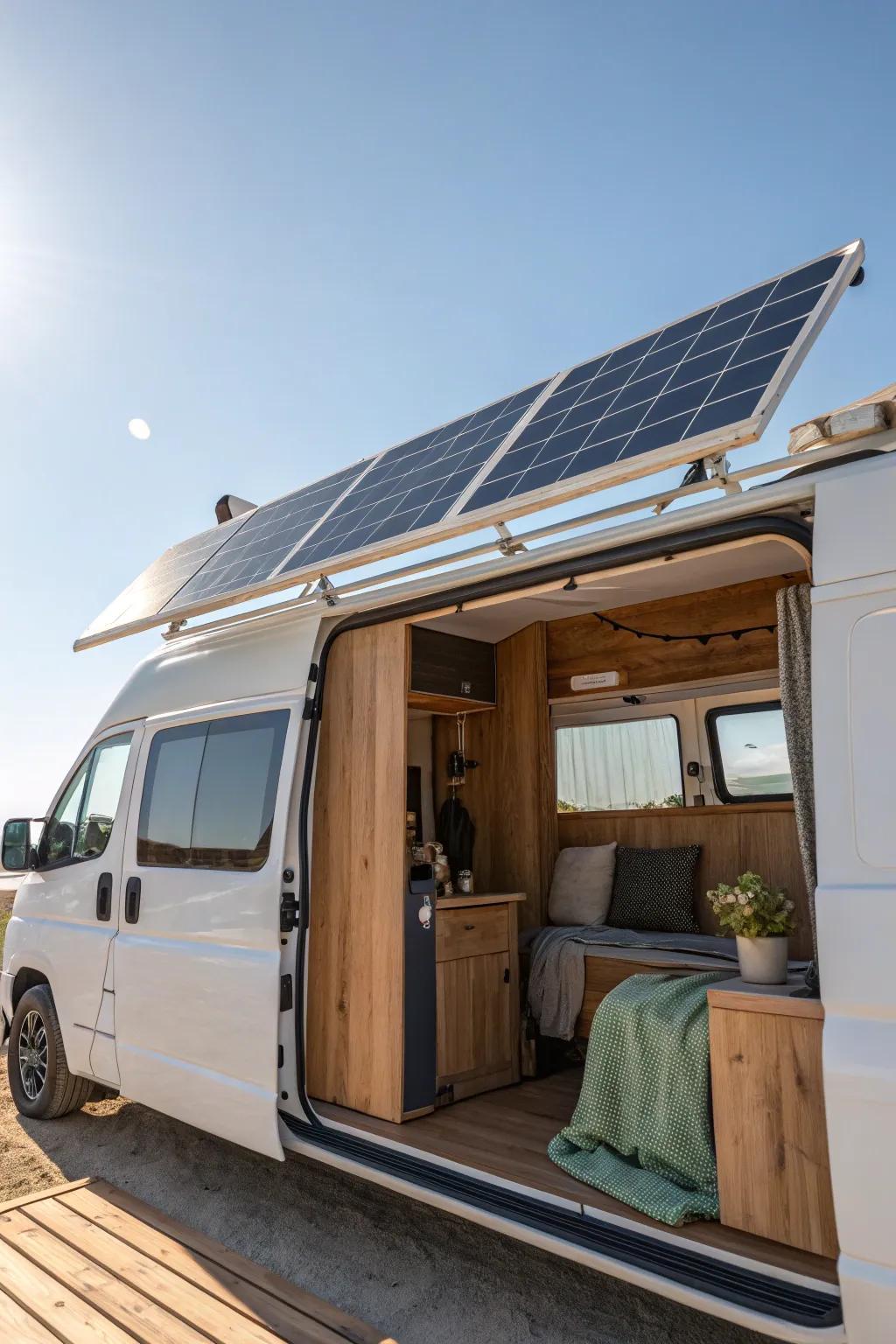Go off-grid with ease using solar power and enjoy the freedom of the open road. ☀️ #SolarPower #EcoFriendly