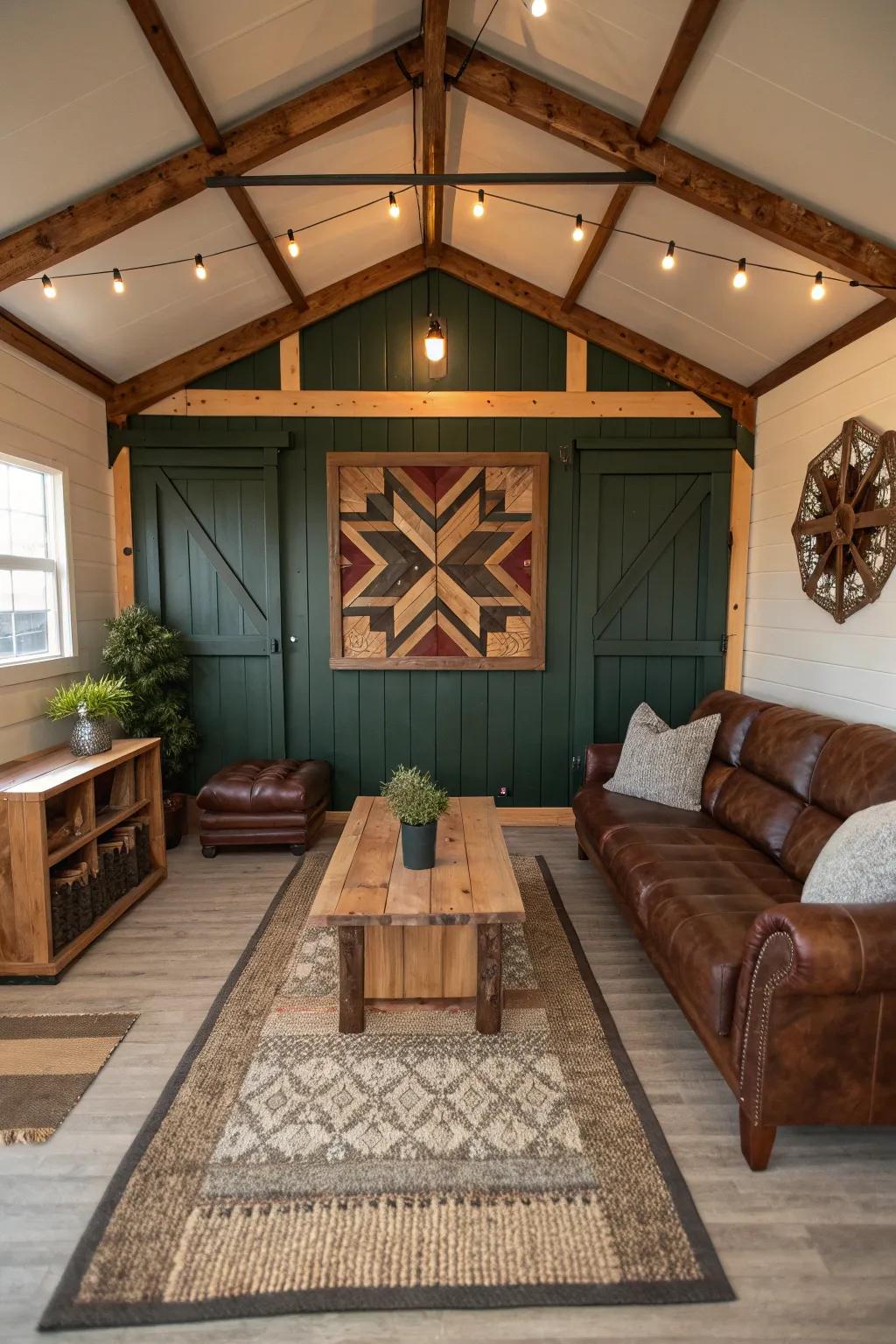 It’s the little touches that make a big difference in creating a cozy shed.