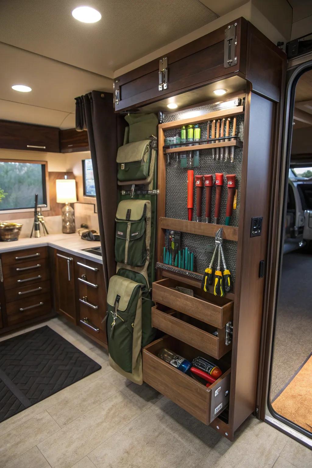 Keep your tools organized and accessible with smart storage solutions.