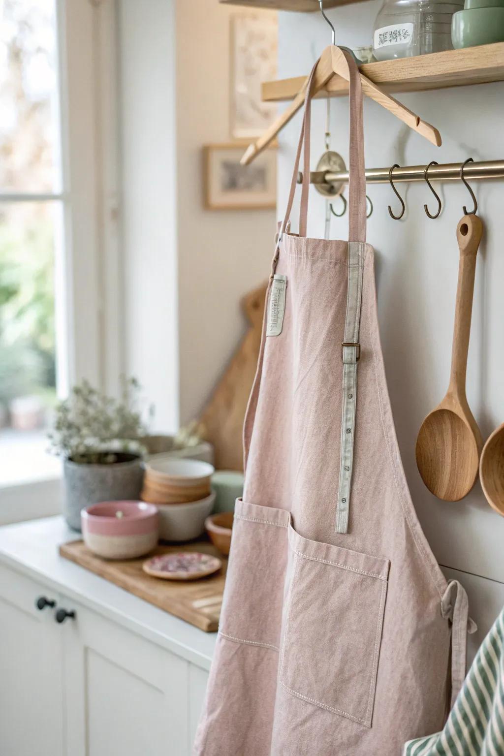 Blend style with functionality by adding loops and pockets to your apron. #FunctionalFashion #KitchenTools