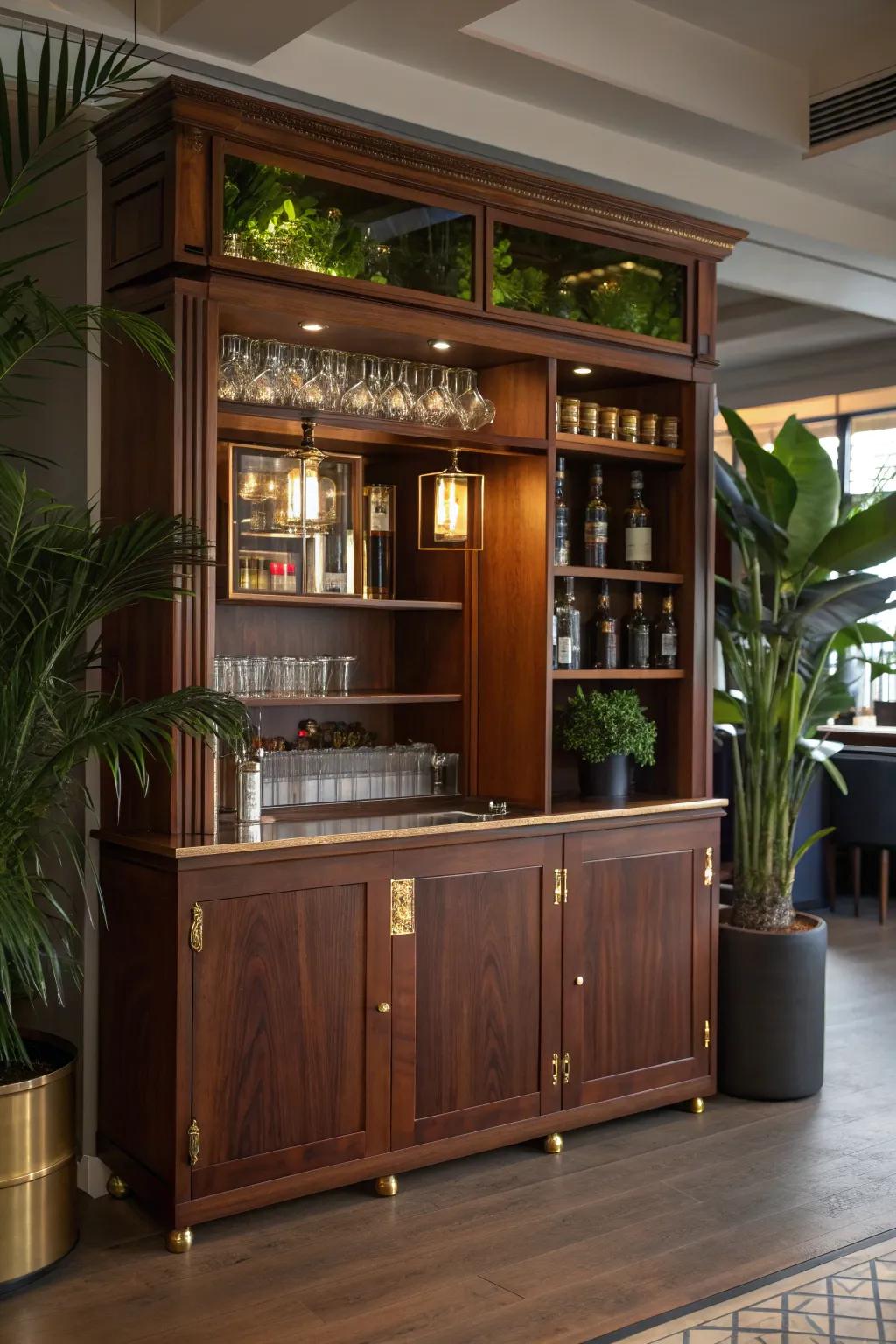 Uncover the magic of hidden compartments in your bookshelf bar, adding a playful twist to your decor. 🎉 #SecretStorage #HomeDecor #CreativeDesign