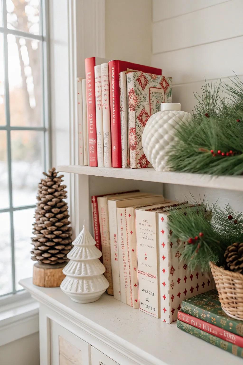 Showcase your favorite festive reads for a literary holiday touch. 📚 #BookLovers #HolidayReads
