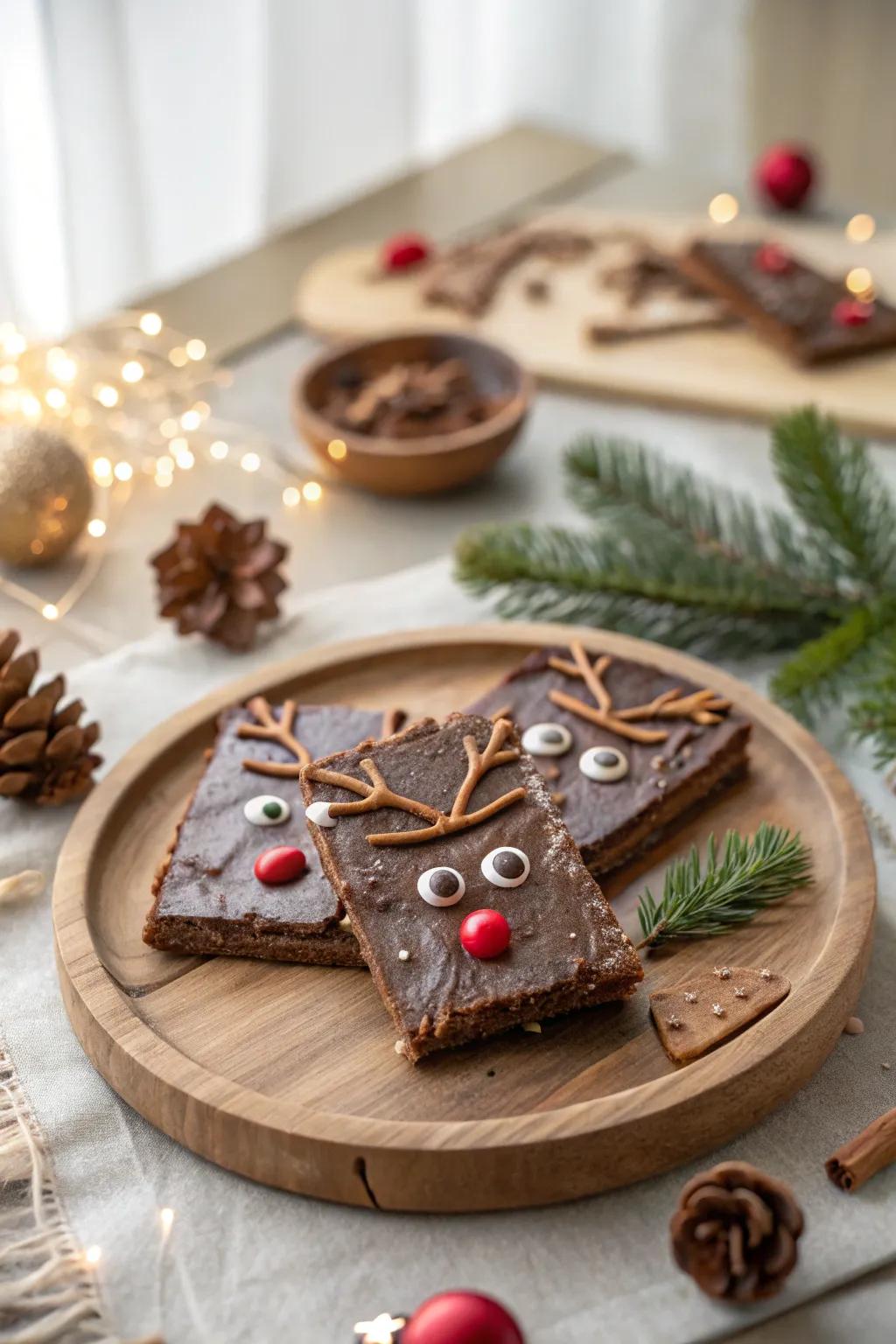 Bring a smile to little faces with adorable reindeer-themed bark.