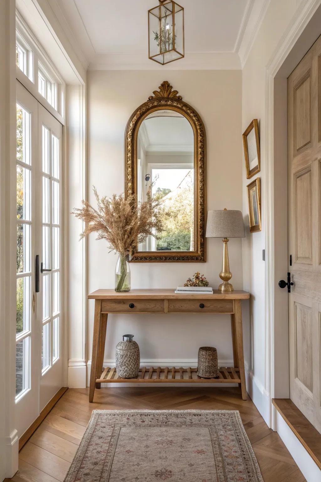 Vintage mirrors add a touch of nostalgia and elegance to your space. #VintageVibes