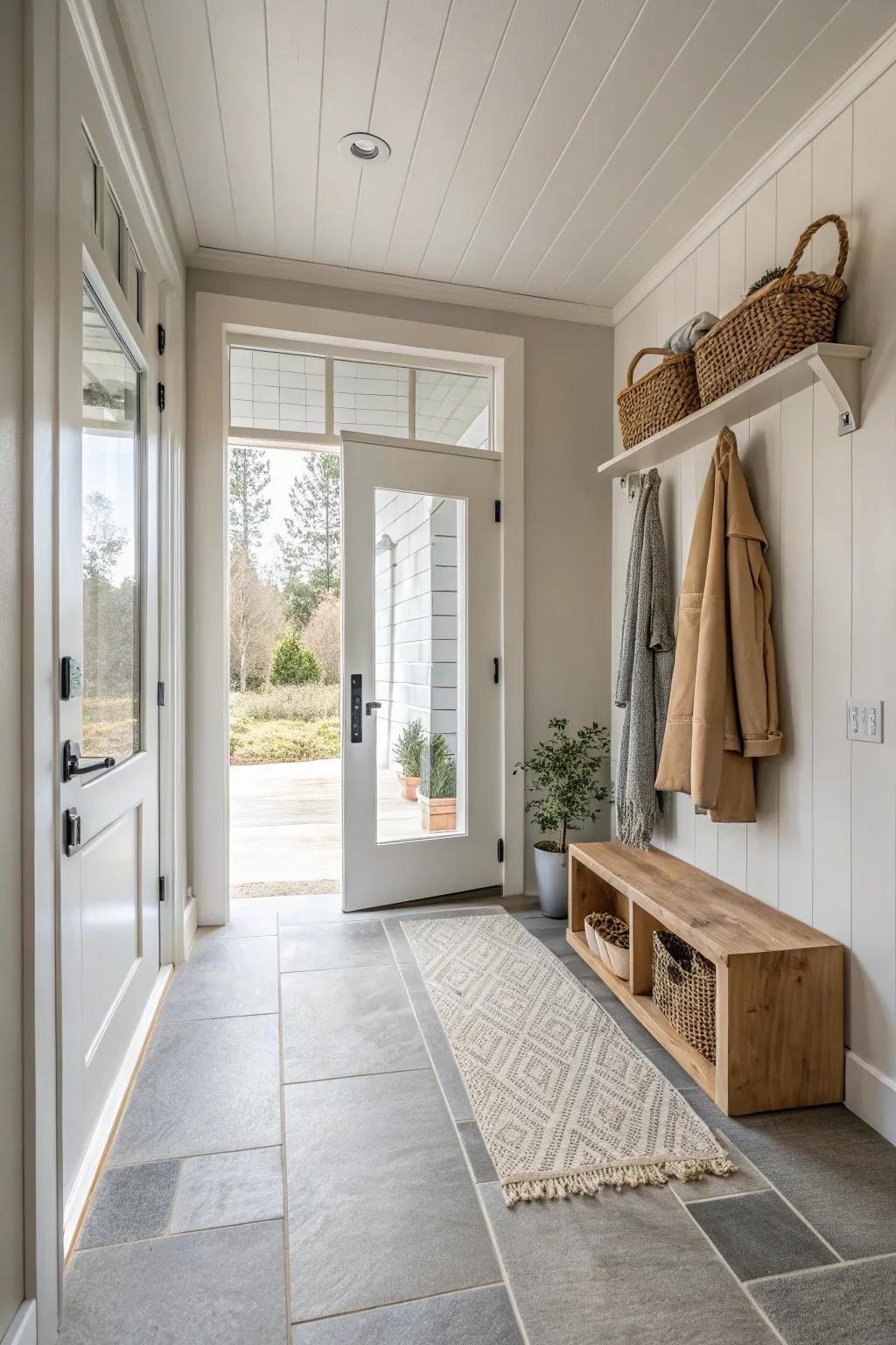 Large tiles create an illusion of space, making small areas appear grander.