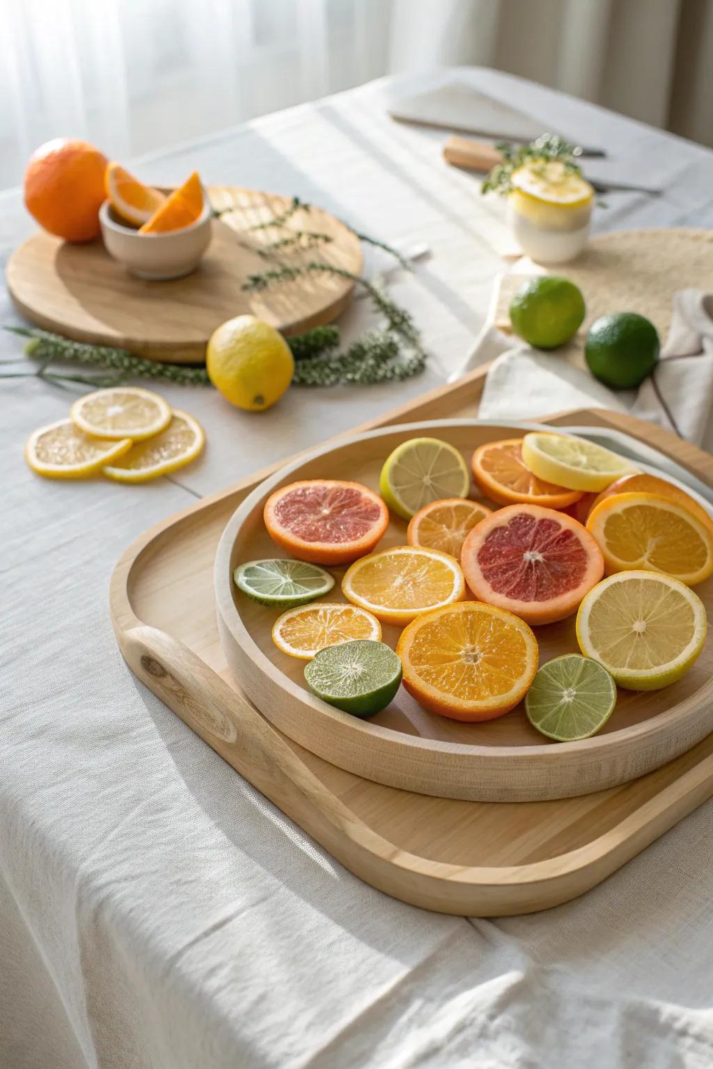 Brighten up your celebration with a citrus sunshine spread that's as refreshing as it is beautiful. 🍋