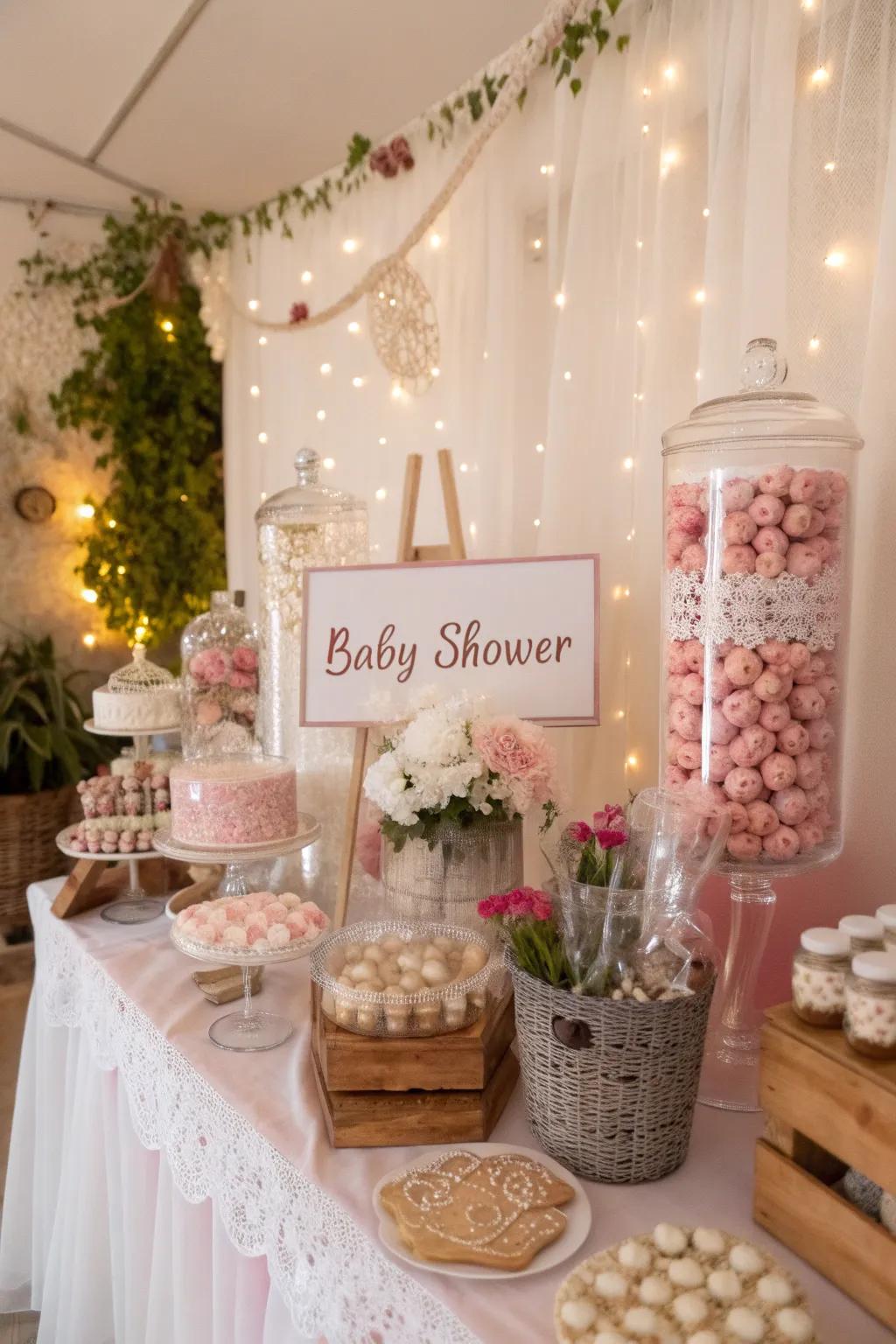 Personal touches make your candy table uniquely yours, celebrating the little one with love. ❤️ #EventPersonalization #CelebrateWithStyle