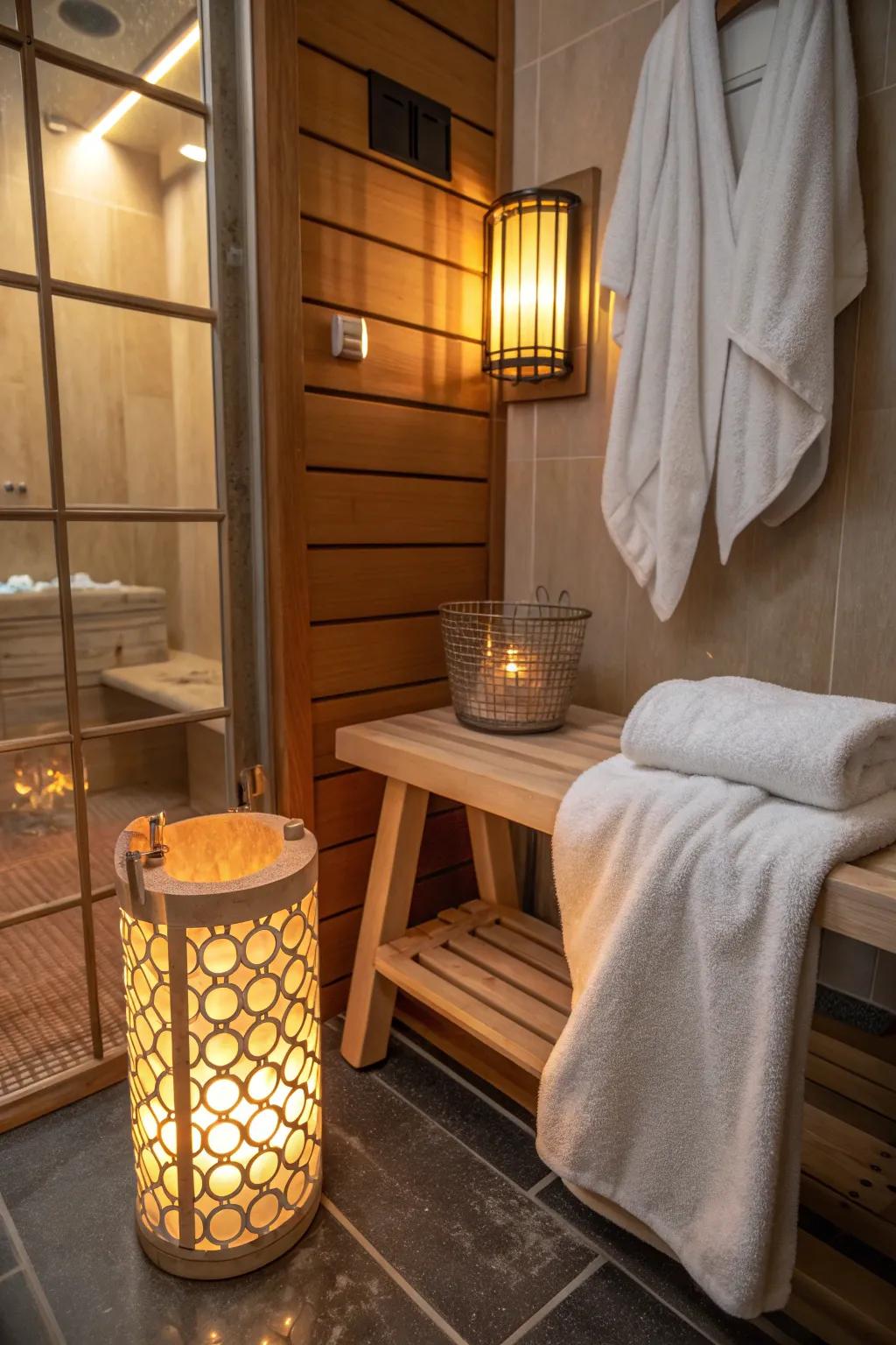 Wrap yourself in the warmth of cozy LED lighting that invites relaxation. 🛁 #CozyVibes #HomeDecor