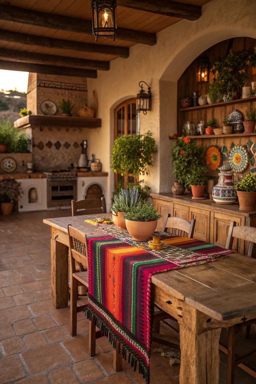 Textiles weave warmth and tradition into every corner.