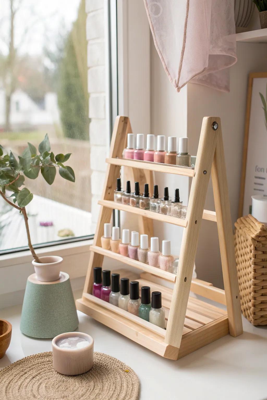Unleash your creativity with a DIY nail polish rack that reflects your personal style. 🎨 #DIYDecor #CreativeDesign