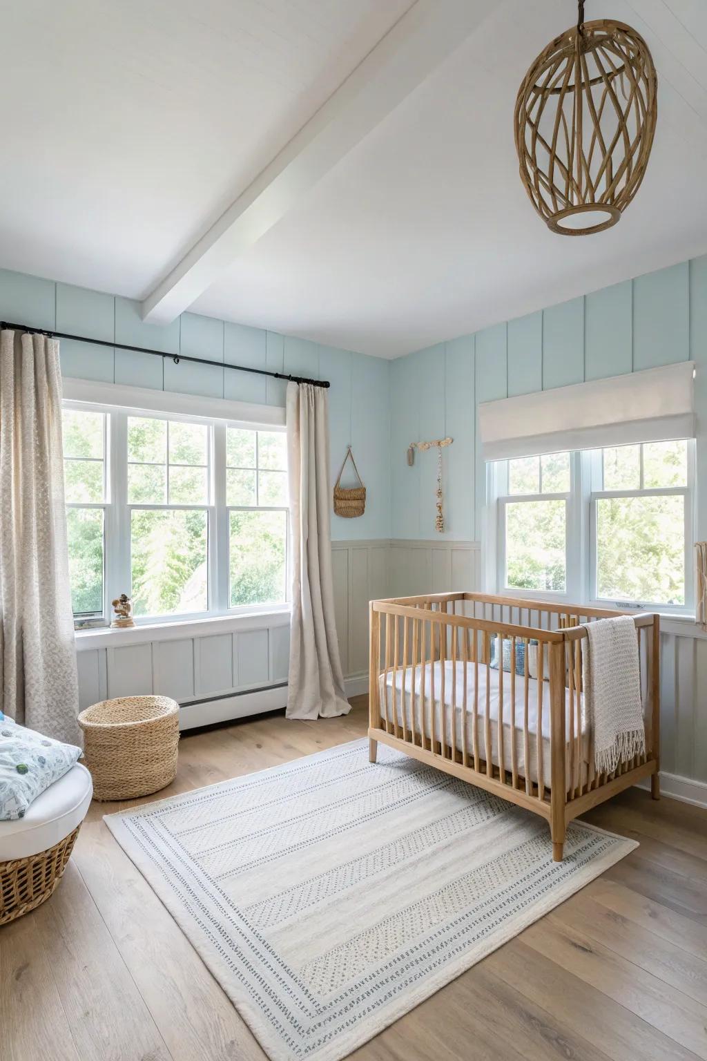 Angle your crib to maximize space and add a creative touch to your nursery.