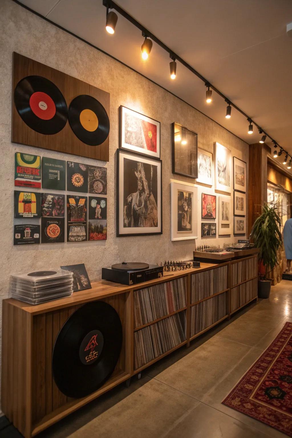 Turn album covers into art with stylish frames. 🎨 #VinylArt #HomeDecor