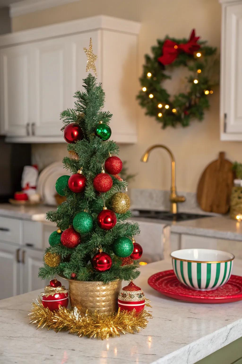 Bring the holiday spirit into the heart of your home, making every meal feel festive. 🎄 #KitchenDecor #FestiveDining #ChristmasVibes