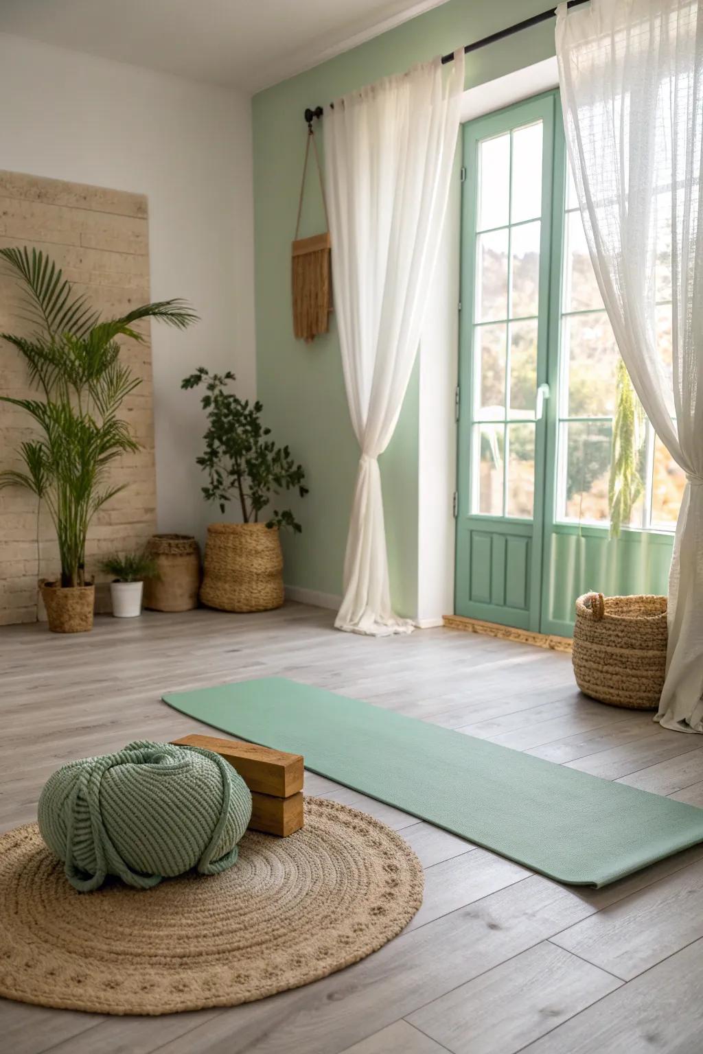 Leave room to breathe and move with an open, adaptable yoga space. 🌟 #OpenSpace #YogaDecor