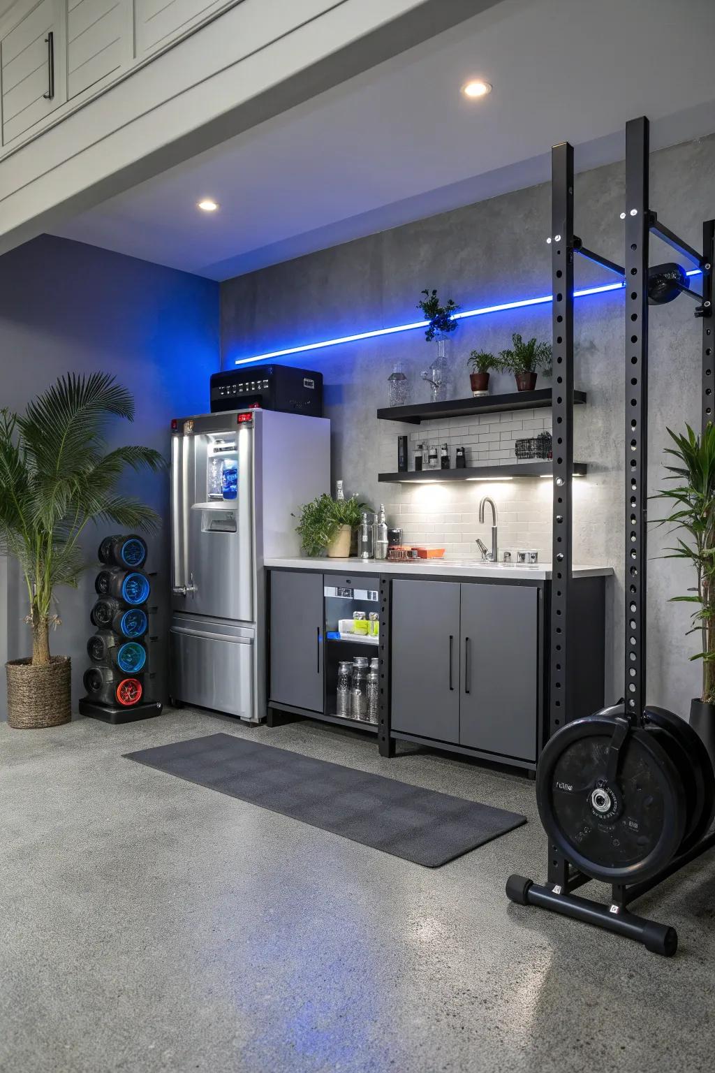 Stay cool and hydrated with a refreshment station in your gym.