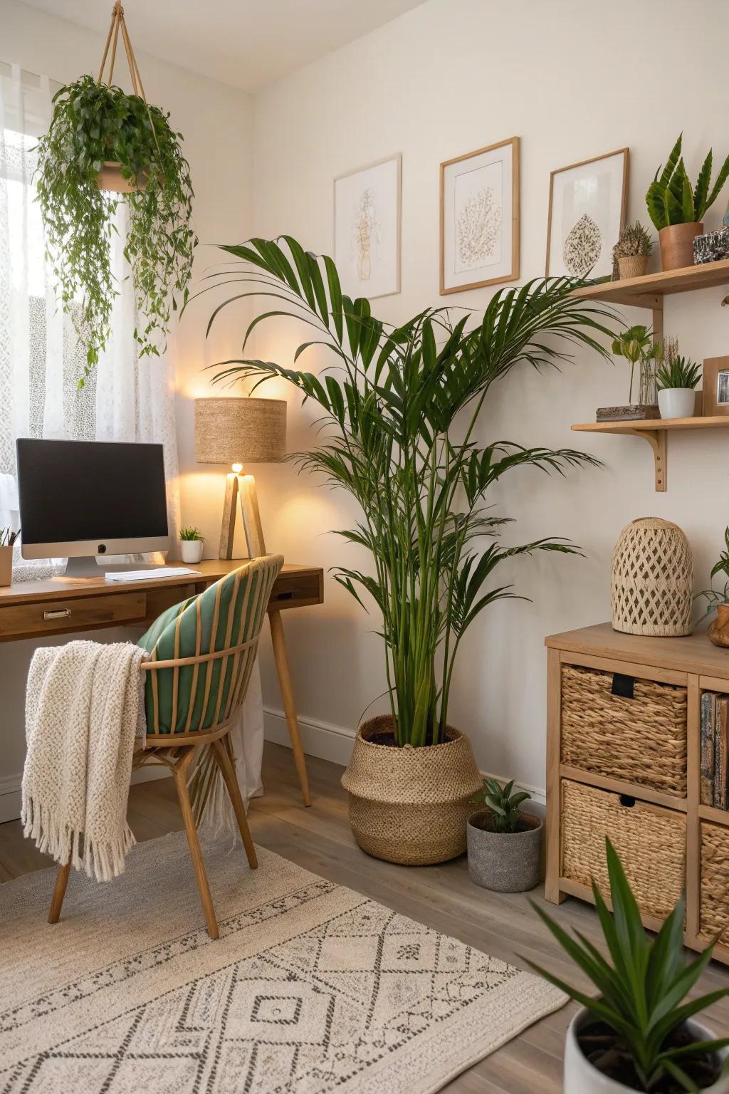 Blend nature and light for a refreshing and peaceful space. #GreenLiving #OfficeInspiration