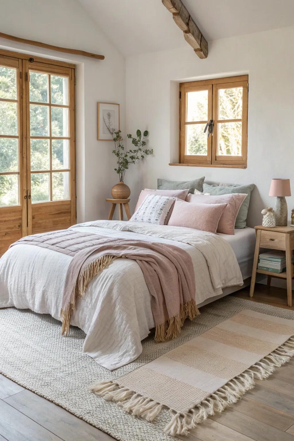 Achieve harmony with a coordinated color scheme accented by lively accessories.