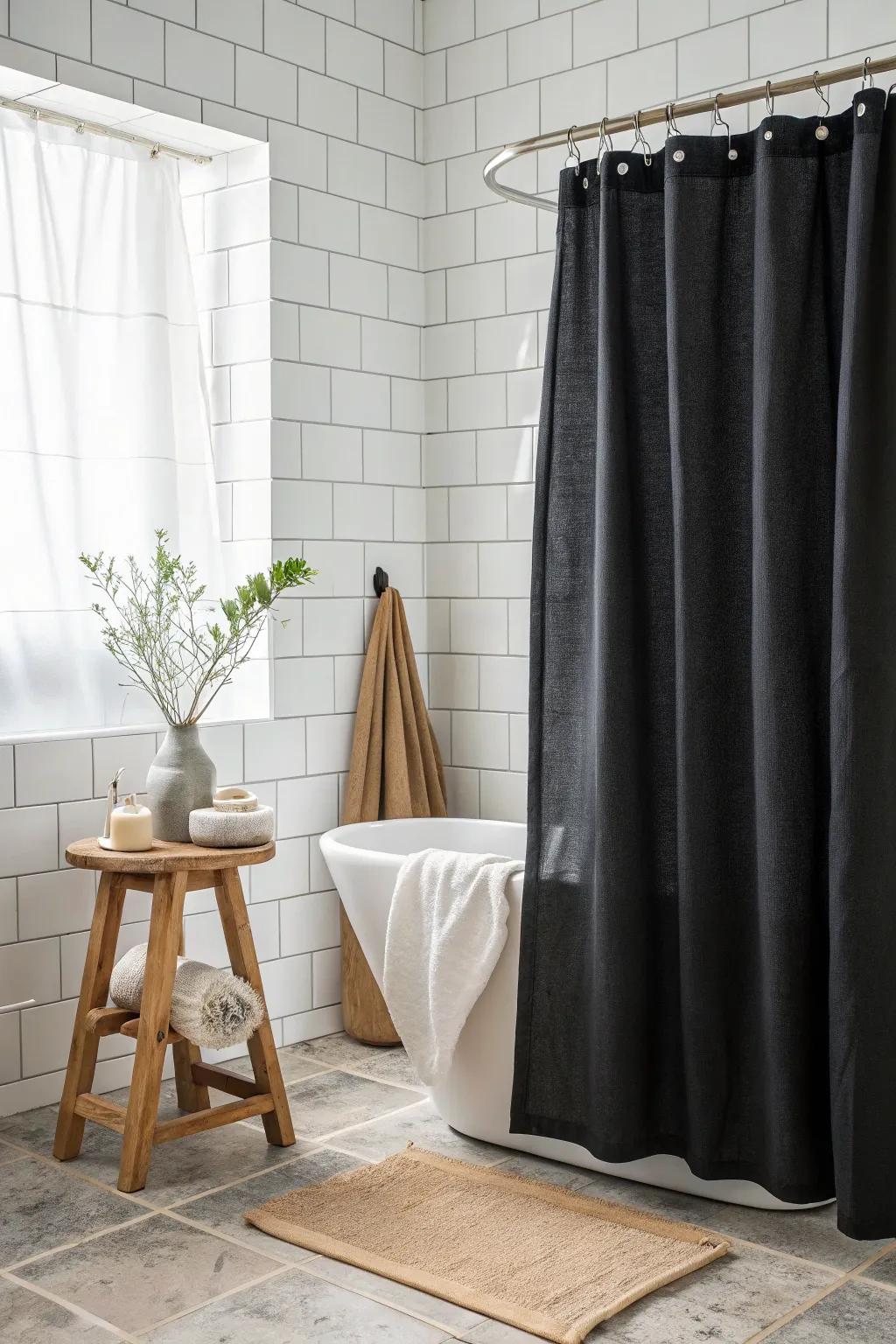 Achieve a modern look with the timeless contrast of black and white.